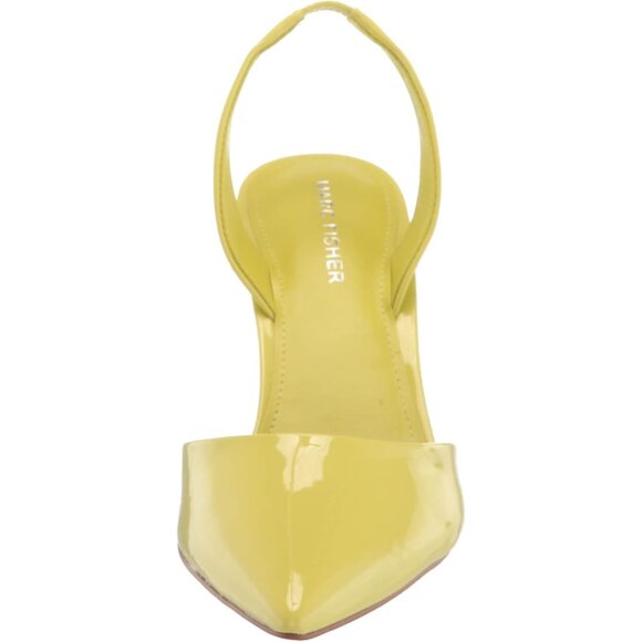 Marc Fisher Womens Green Leather Closed Pointed Toe Hadya Slingback Pumps Shoes - Picture 2 of 8